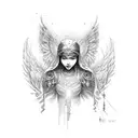 angel fallen, highly gifted, breathe, fatah morgana tattoo design idea