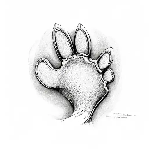 Dog paw valossel raptor claw tattoo design idea