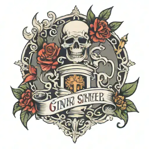coverup tattoo of the word sinner to suffer  tattoo design idea