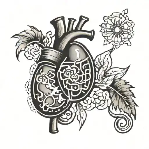 kidney tattoo design idea