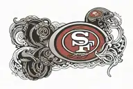 49ers logo tattoo design idea