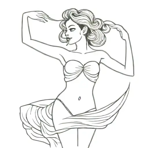 dancing queen tattoo design idea