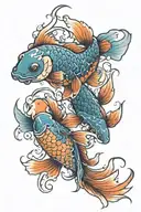 japenese koi fish tattoo design idea