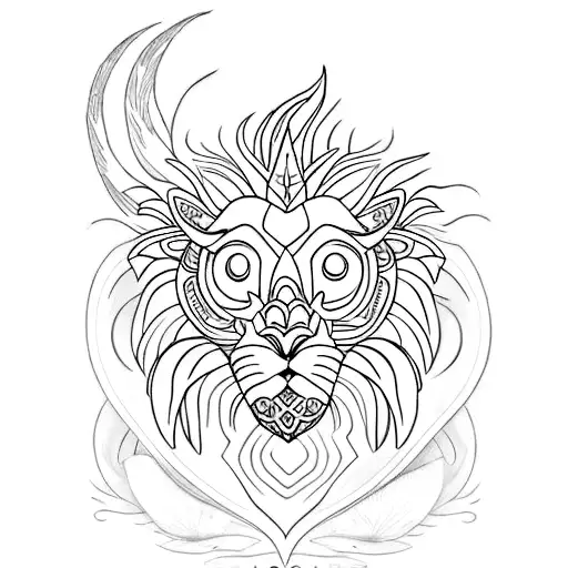 Forearm tattoo with lion eyes in the front, a bird, angel fish, and dolphin in the back  tattoo design idea