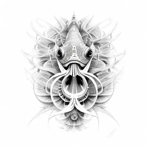  angel fish tattoo design idea