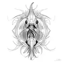  angel fish tattoo design idea
