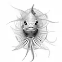  angel fish tattoo design idea