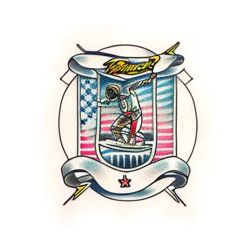 wakeboard tattoo design idea