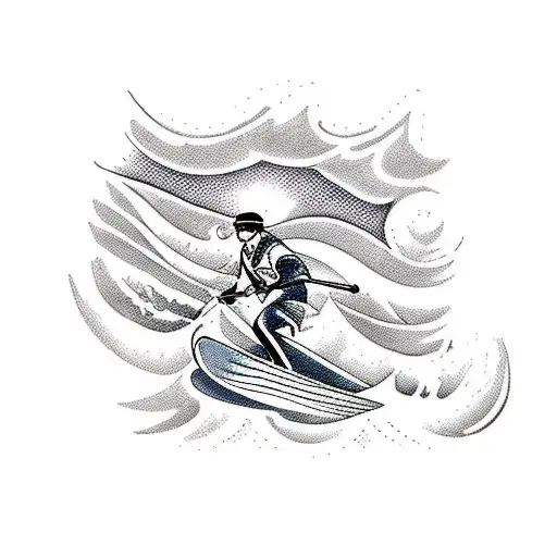 wakeboard and snowboard tattoo design idea
