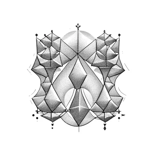 Chess pieces in a futuristic style tattoo design idea