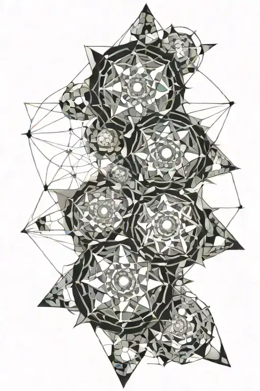 sacred geometry fractals tattoo design idea