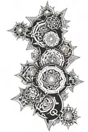 sacred geometry fractals tattoo design idea