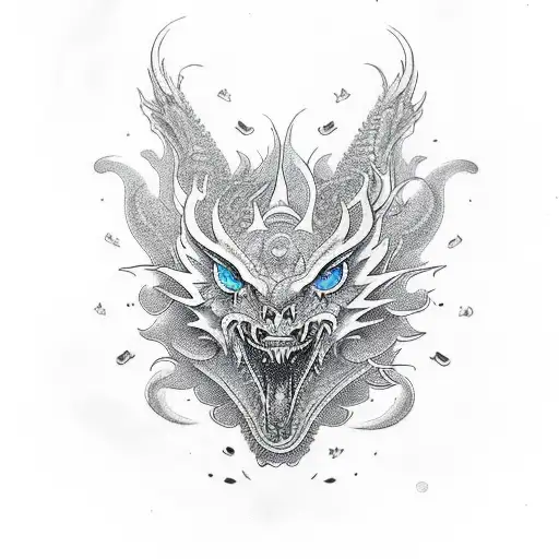Fire Dragon tattoo design idea