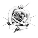 wilting Rose  tattoo design idea