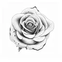 dying  Rose realistic  tattoo design idea