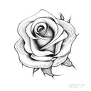 dying  Rose realistic  tattoo design idea