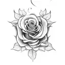 dying  Rose realistic  tattoo design idea