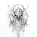 chainmail organic armor tattoo design idea