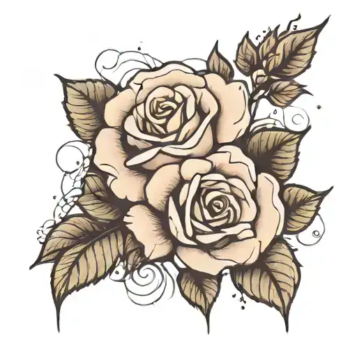 rose growing from the concrete in a city   tattoo design idea