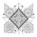 A geometric design incorporating the names Taylor, Madison, Connor, and Brady in a stylish way tattoo design idea