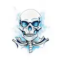 skeleton with a sword tattoo design idea