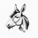 donkey  tattoo design idea