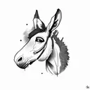 donkey  tattoo design idea
