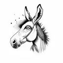 donkey  tattoo design idea
