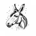 donkey  tattoo design idea