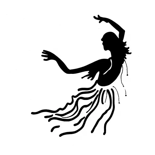 flamenco dancer tattoo design idea