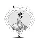 flamenco dancer tattoo design idea