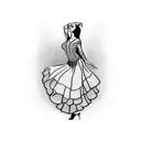 flamenco dancer tattoo design idea
