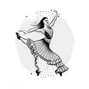 flamenco dancer tattoo design idea
