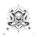 depression, darkness, never again tattoo design idea