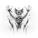 depression, darkness, never again tattoo design idea