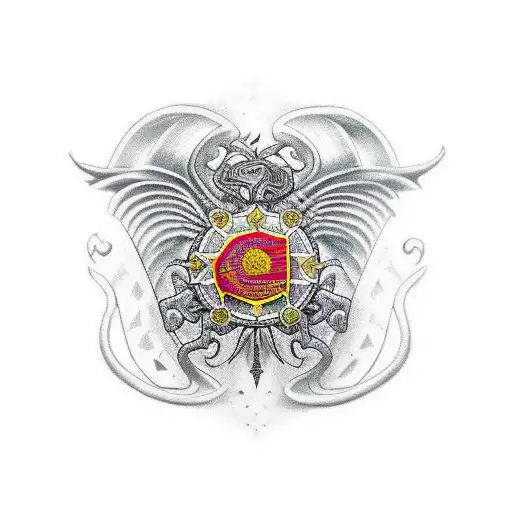 conquistador español vs azteca  tattoo design idea