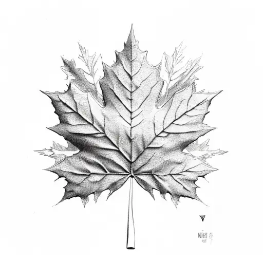 Maple Leaf tattoo design idea