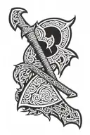 ax vikings tattoo design idea