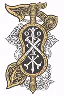 ax vikings protection rune tattoo design idea