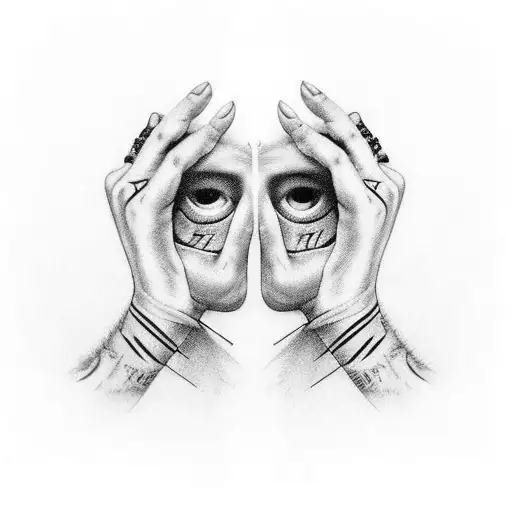 Realistic court jester counting his fingers tattoo design idea