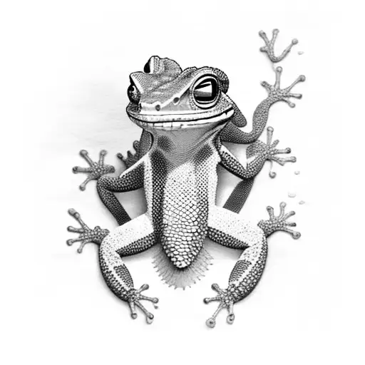 gecko árbol  tattoo design idea