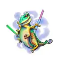 gecko tattoo design idea