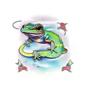 gecko tattoo design idea