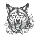 forearm band wolf howl japanese quote on band tattoo tattoo design idea