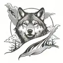 forearm band wolf howl japanese quote on band tattoo tattoo design idea