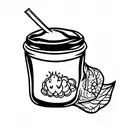 straw berry jam  tattoo design idea