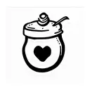 straw berry jam  tattoo design idea