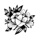 litterbox scoop with flowers  tattoo design idea