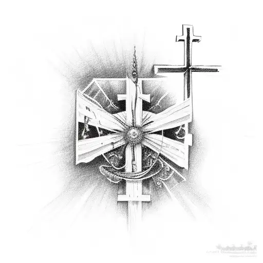 refuge, redeemed, cross, Jesus, gratitude tattoo design idea