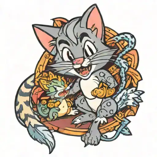 Tom & Jerry  tattoo design idea